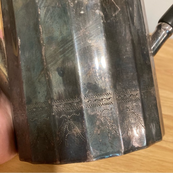 1960s Lunt Silver Plate Coffee Pot Mid Century Vintage - Picture 11 of 16